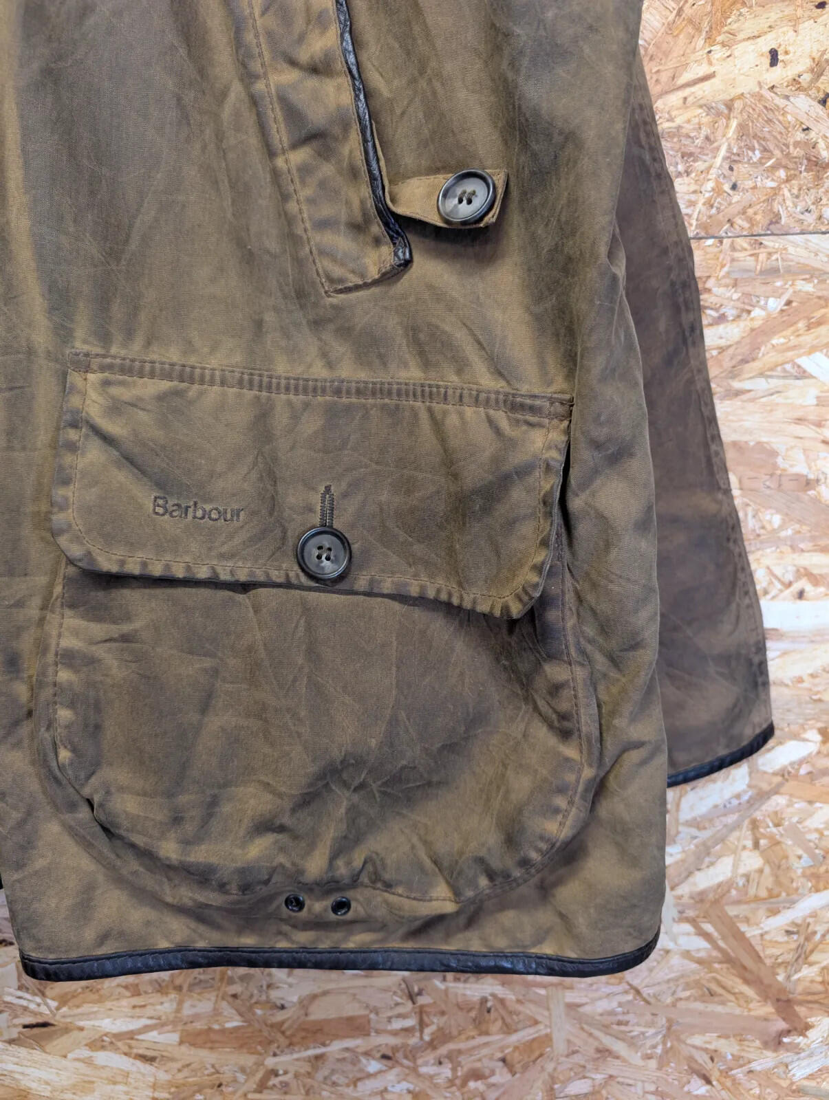 Vintage Barbour Beauchamp Wax Jacket Mens 3XL C52 Sandstone A186 Wool Lined 2000