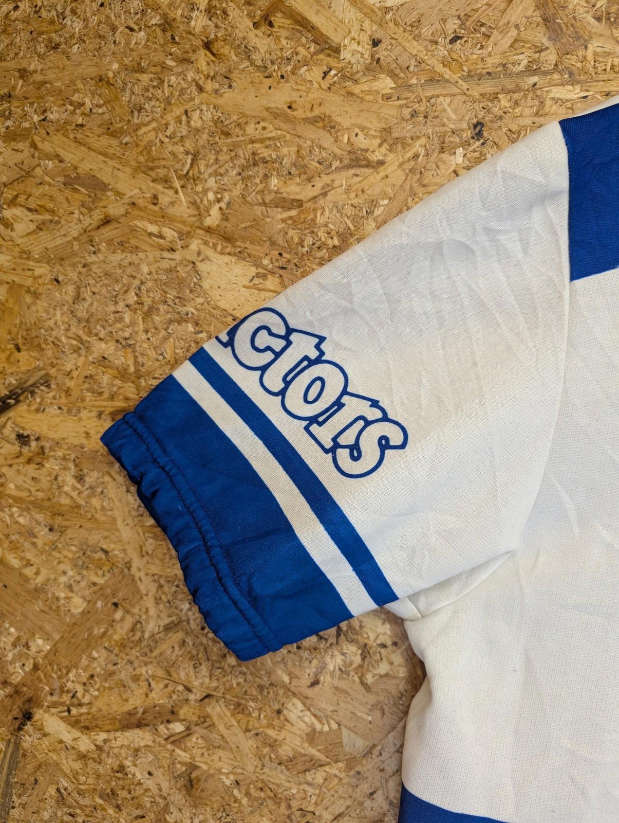 Vintage Victors Cycling Jersey Men Unisex Medium Half Zip Blue White Graphic Top