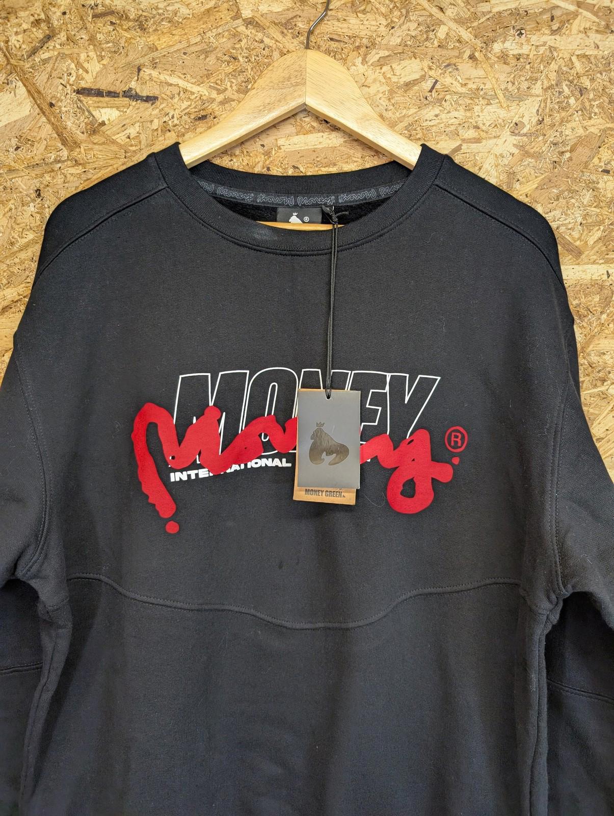 Money Clothing Ape Crew Neck Men's XL Black Sweatshirt Graphic Logo Cotton