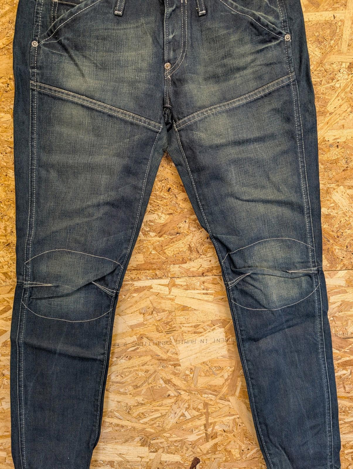 G-Star Raw Slim Jeans W28 L32 Women Dark Wash Denim Skinny Cinch Buckle Blue