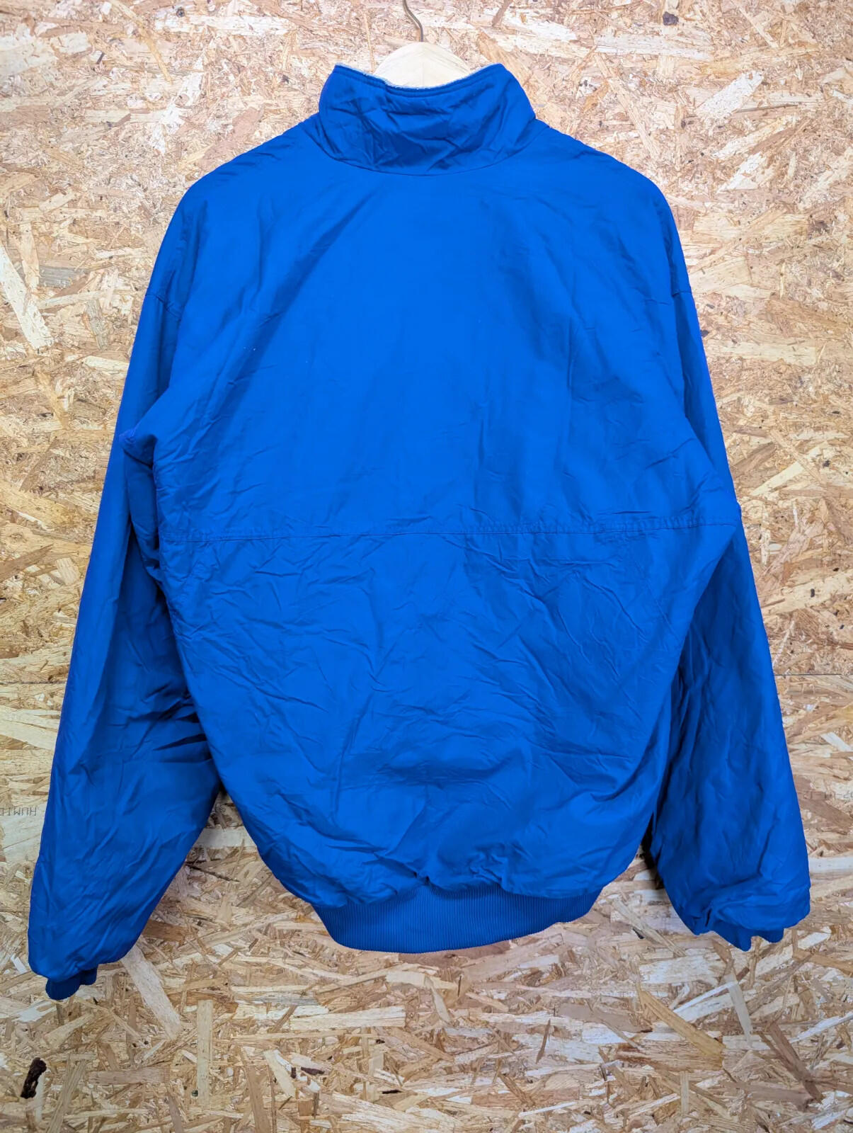 Vintage Patagonia Fleece Lined Jacket Mens Large Blue Full Zip Mock Neck 90s USA