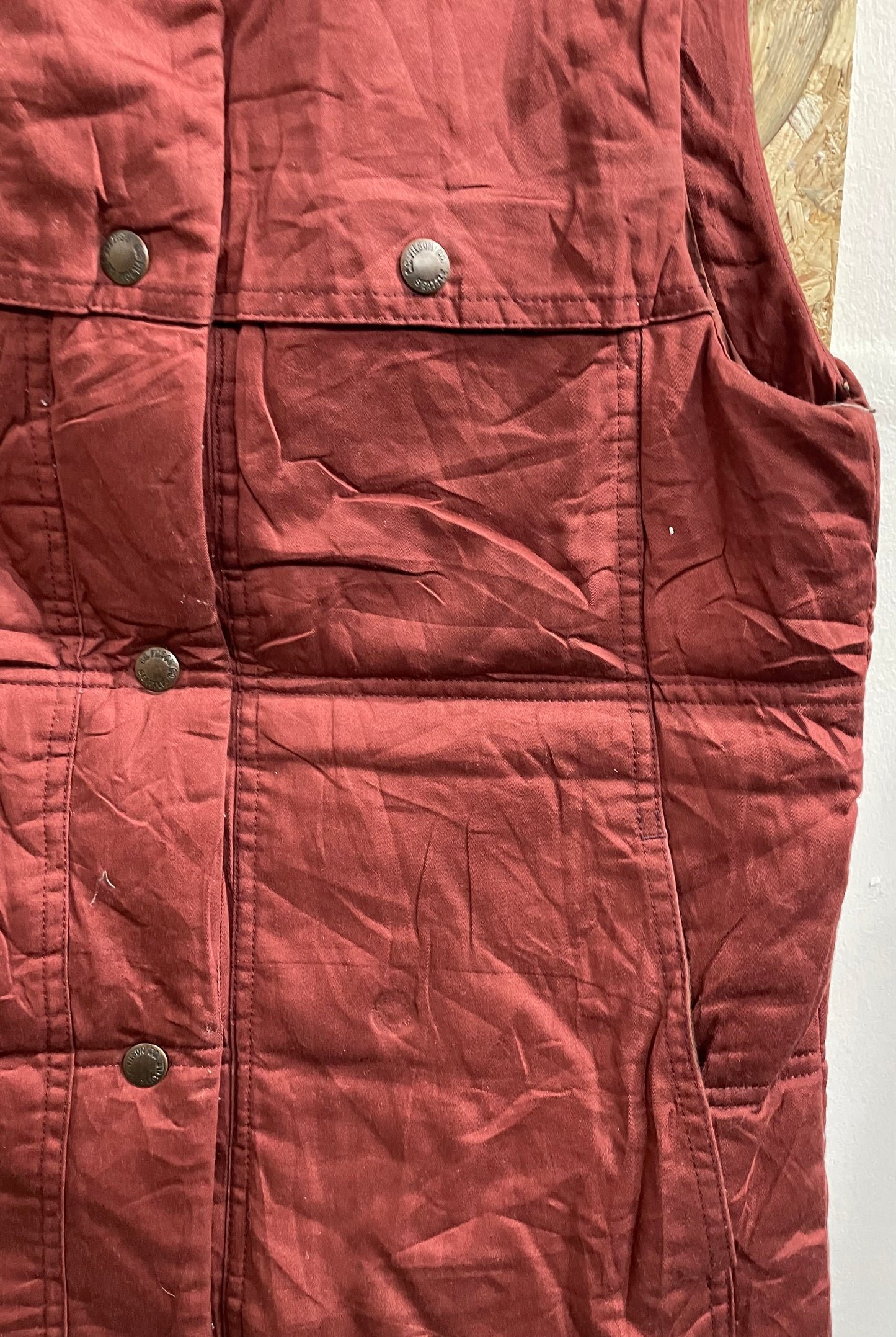 Filson Quilted Westward Vest Made In Canada Padded Gilet Body Warmer Red Small