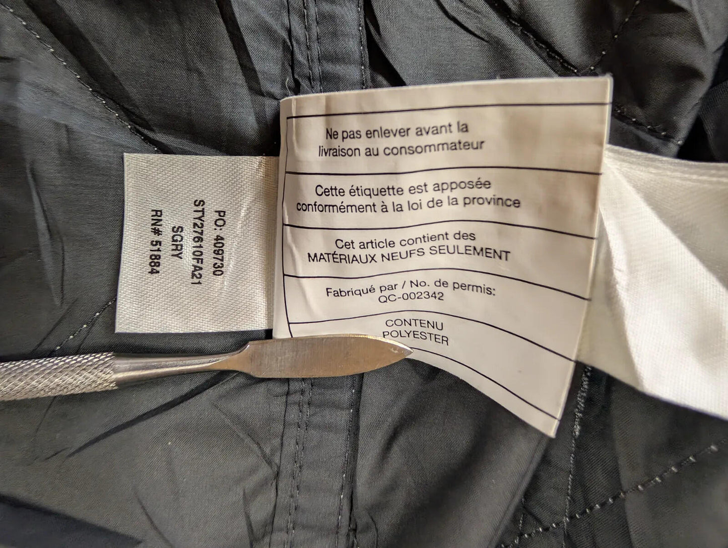 Patagonia Diamond Quilted Bomber Hoody Mens Medium Grey Coat Quilted Jacket