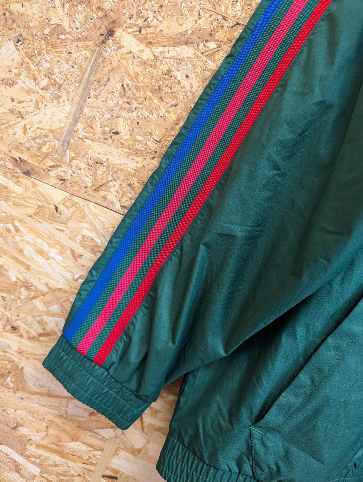 Adidas Originals Track Jacket Mens 3D Trefoil Large Retro Stripe Green Blue Red