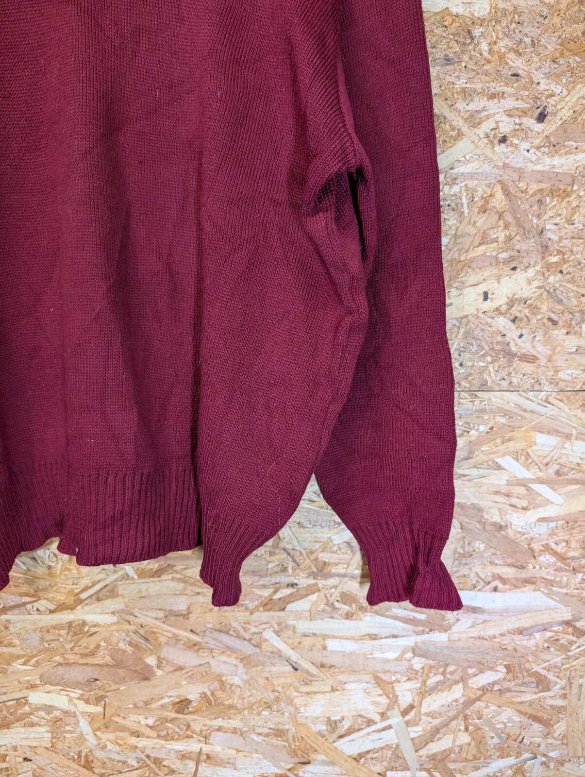 Filson Knitted Jumper Men Large Burgundy Wool Sweater Style 702 USA Made Vintage