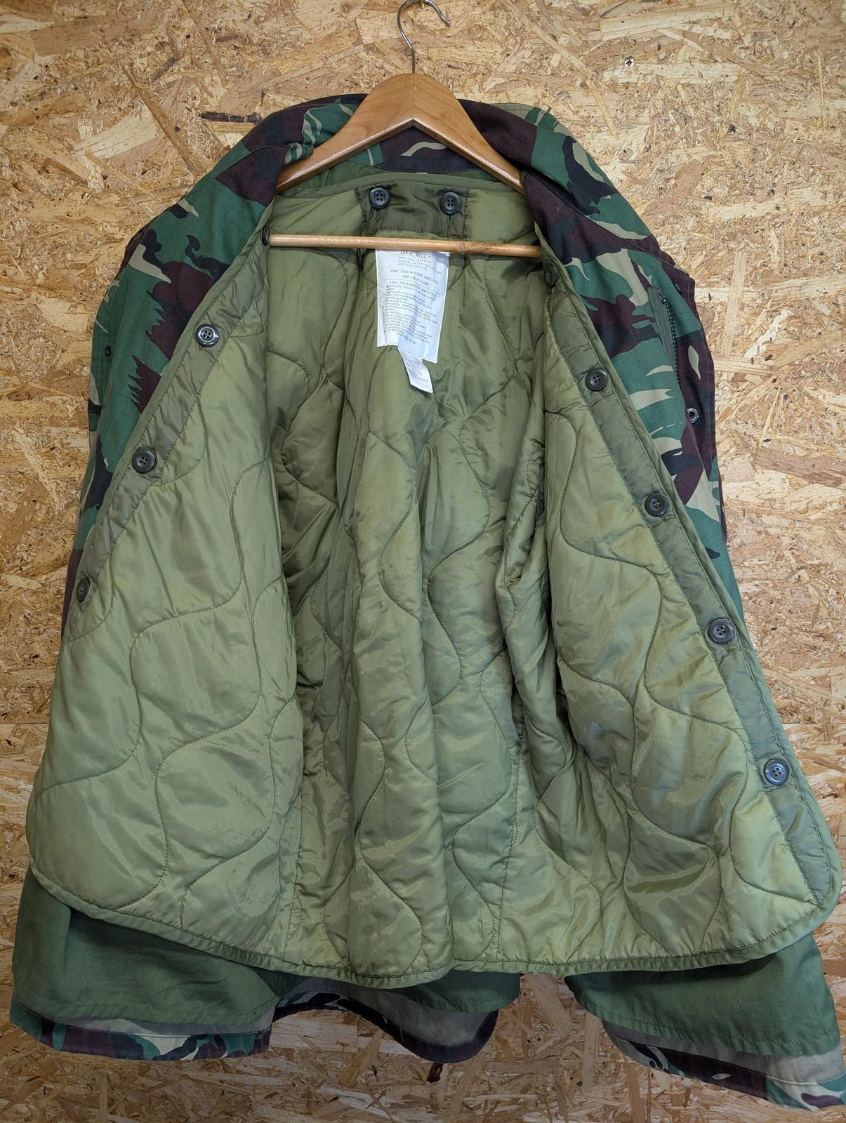 Military M65 Jacket Cold Weather Large Camouflage Liner Army Field Coat Green Woodland Camo