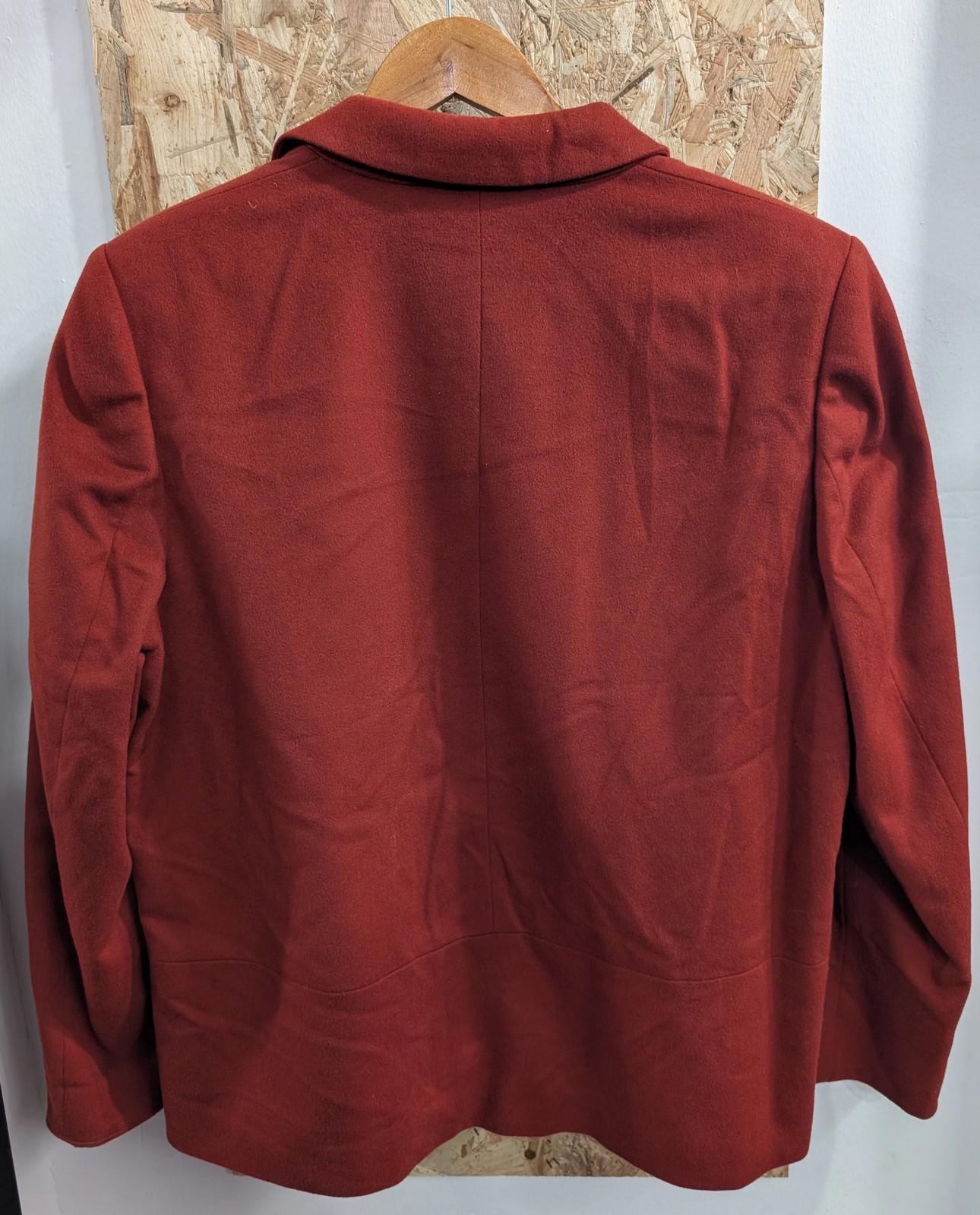 Burberry Blazer Jacket 8-10 Medium Women Vintage Red Cashmere Wool Blend