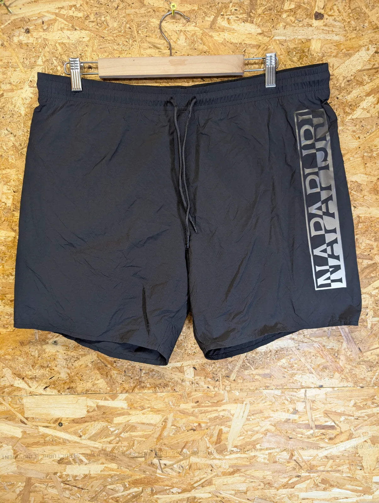 Napapijri Victor Swim Shorts Mens XXL Black Mesh Lining Logo SN03 Oi Polloi