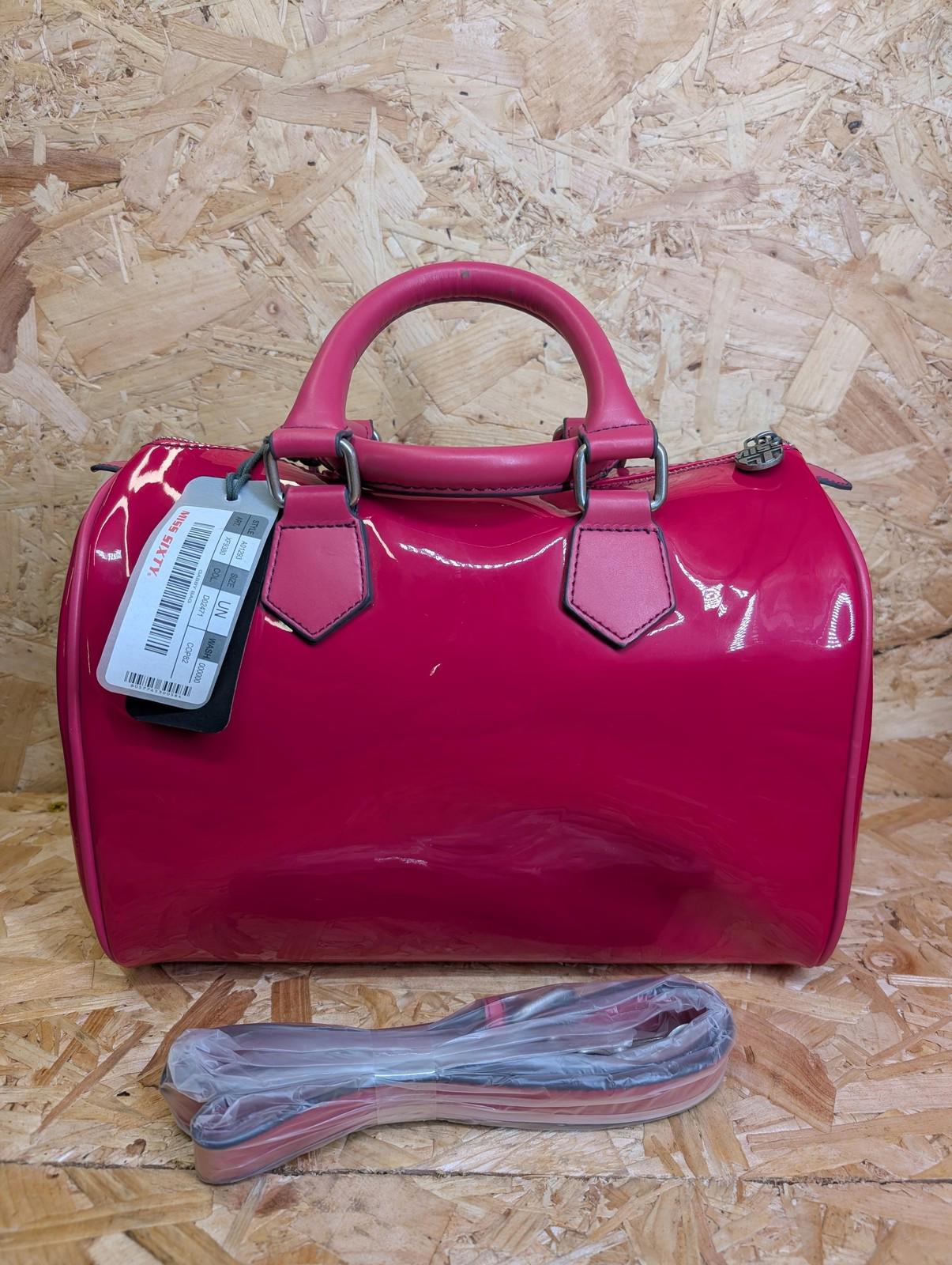 Miss Sixty Womens Holdall Weekend Bag Pink Floral Pattern Duffle Vintage Y2K PVC