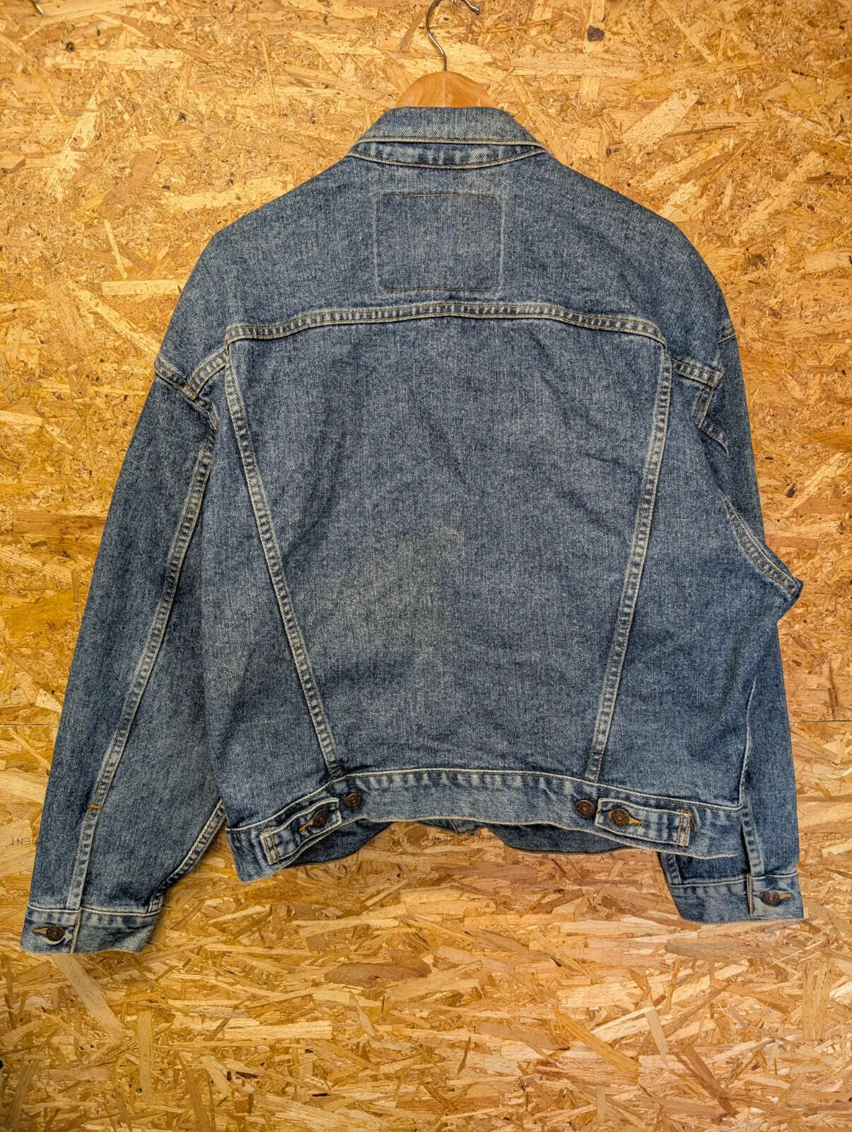 Vintage Levis Denim Trucker Jacket Mens Medium Mid Blue Relaxed Fit Mexico 90s