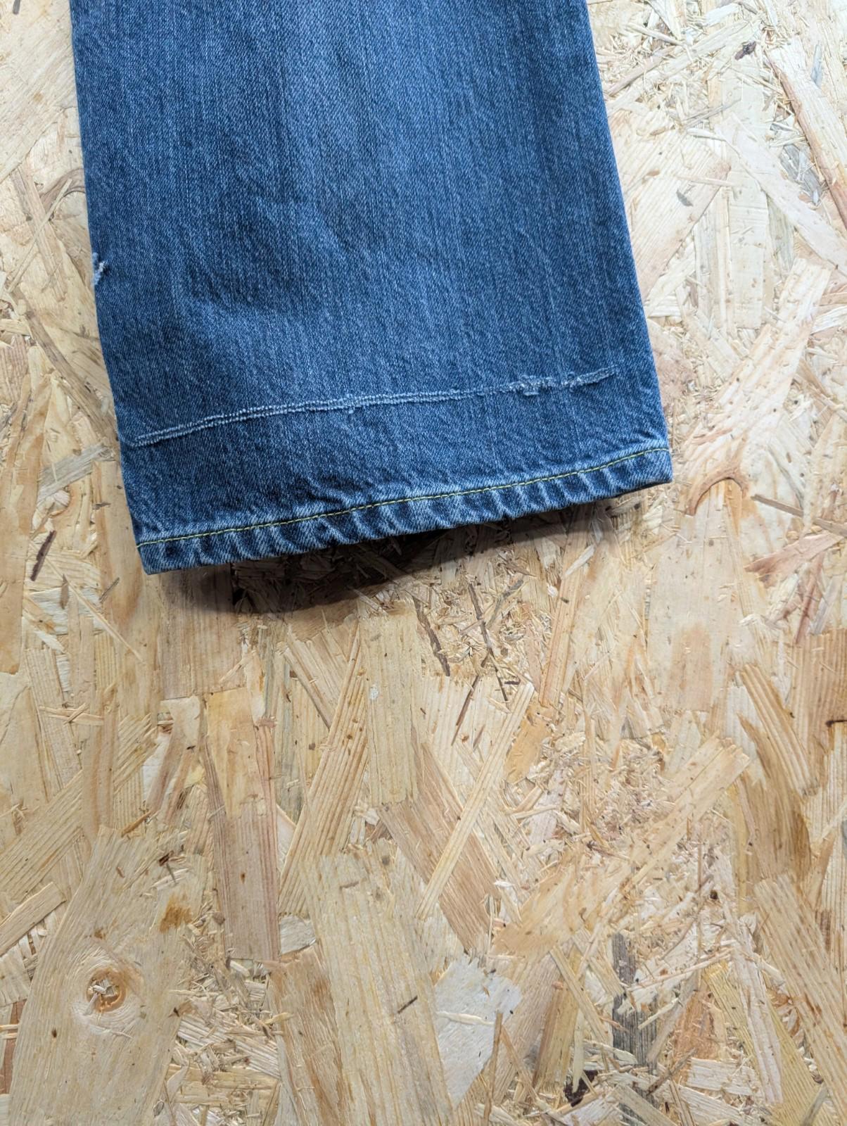 Levis 501 Jeans W32 L32 Men Distressed Paint Mid Blue Denim Straight Leg