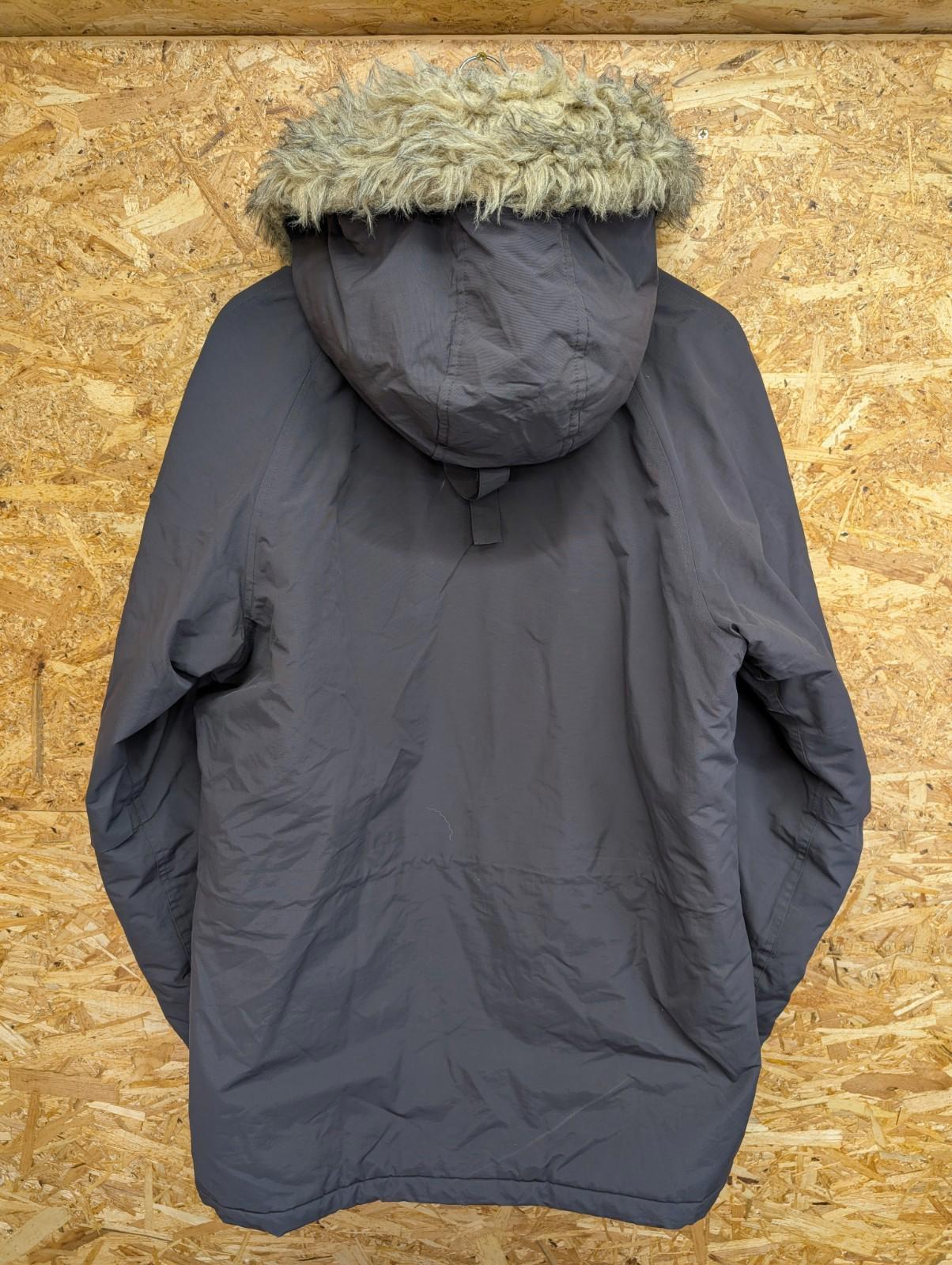 Carhartt WIP Anchorage Parka Coat Medium Men Hooded Warm Winter Charcoal Black