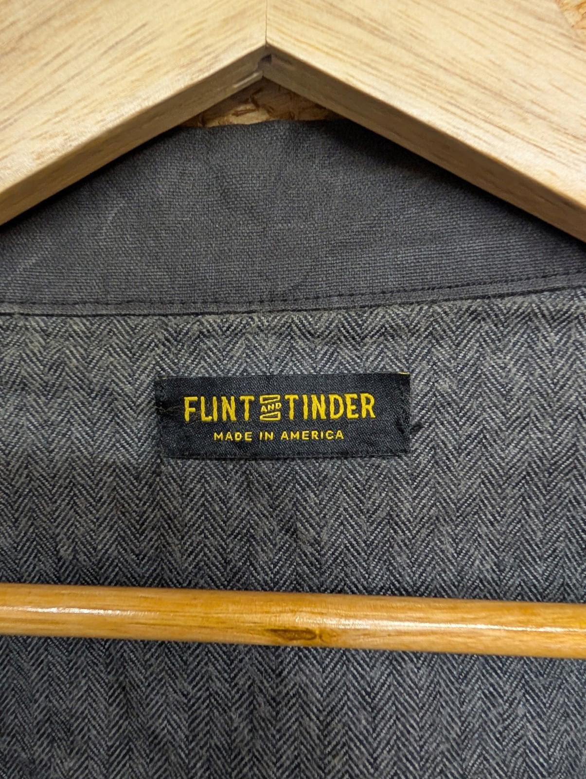 Flint & Tinder Wax Trucker Jacket Large Men Lined Cotton Casual Button Black USA