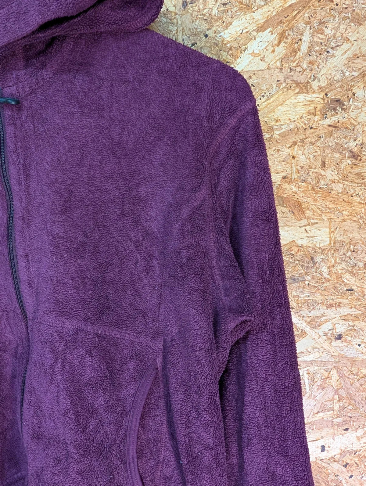 Patagonia Rhythm Fleece Jacket Womens Medium Purple Full Zip Hooded Walking Y2K