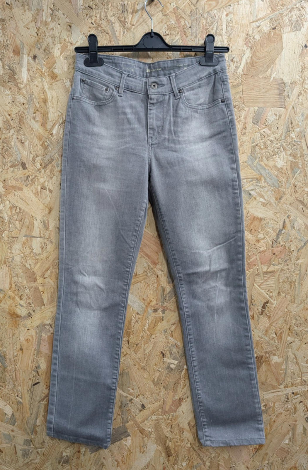 Levis Demi Curve Jeans Size 10 W29 L30 Women Grey Stretch Black Tab Zip Fly