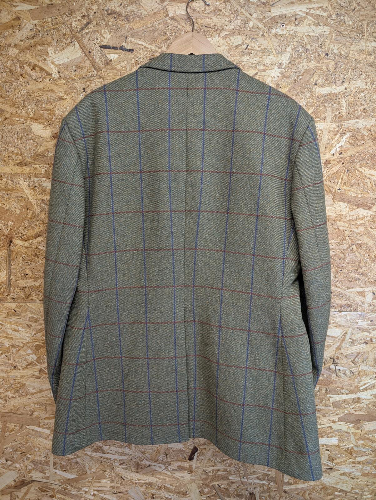 Currey Plaid Wool Jacket XL Men Khaki Green Brown Derby Vintage Country Blazer