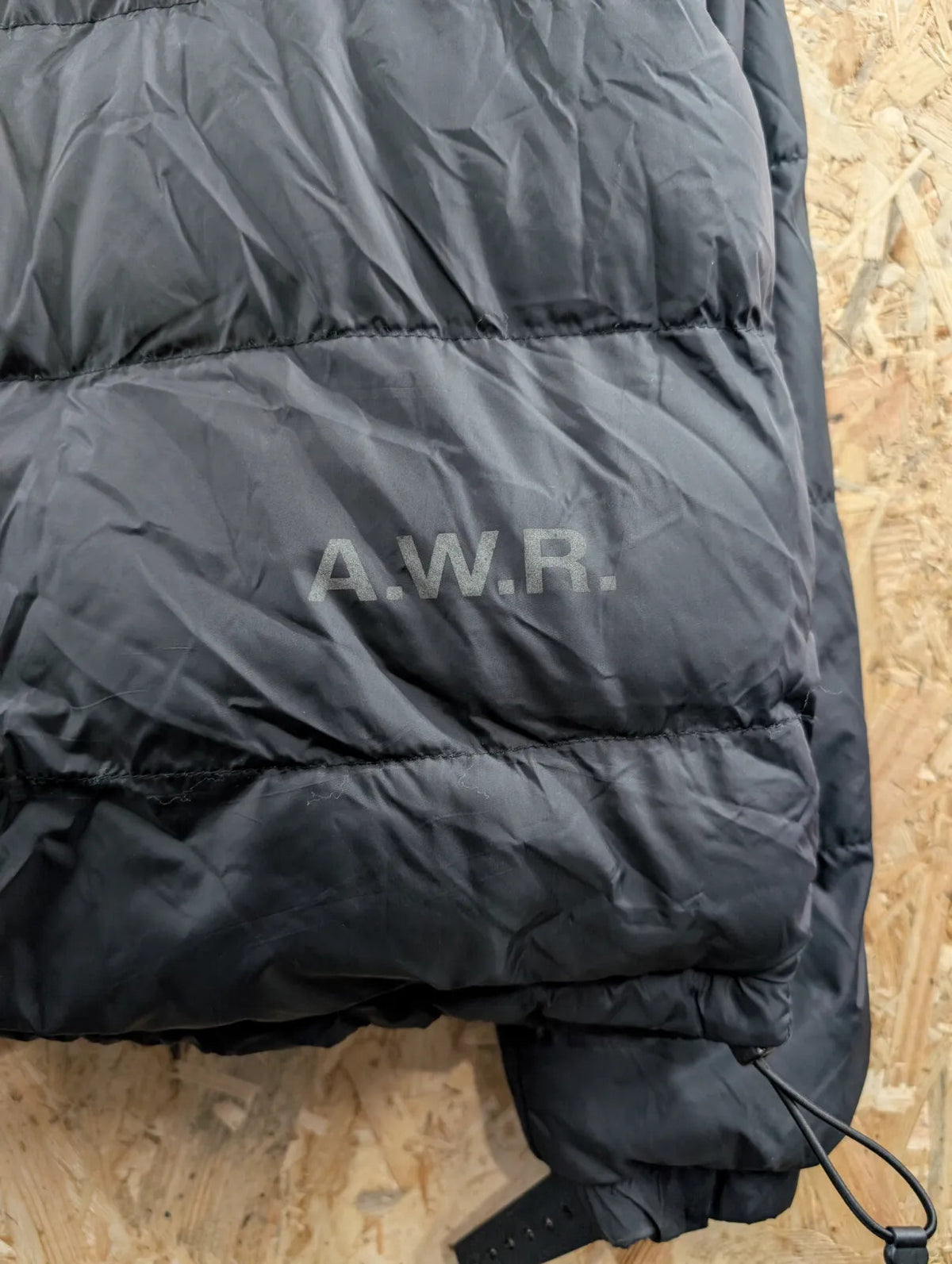 Nike A.W.R. NOCTA Puffer Jacket Mens Large Black Quilted Ltd Ed Drake Blue Tag