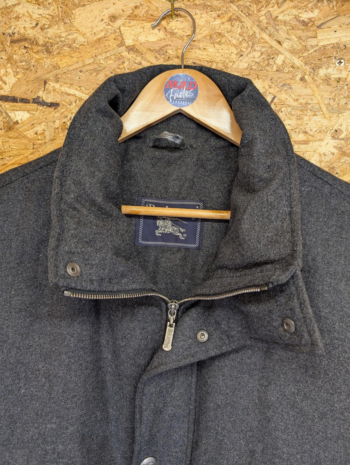 Burberry Puffer Jacket Size 3XL Men Grey Wool Blend Winter Coat Vintage 90s