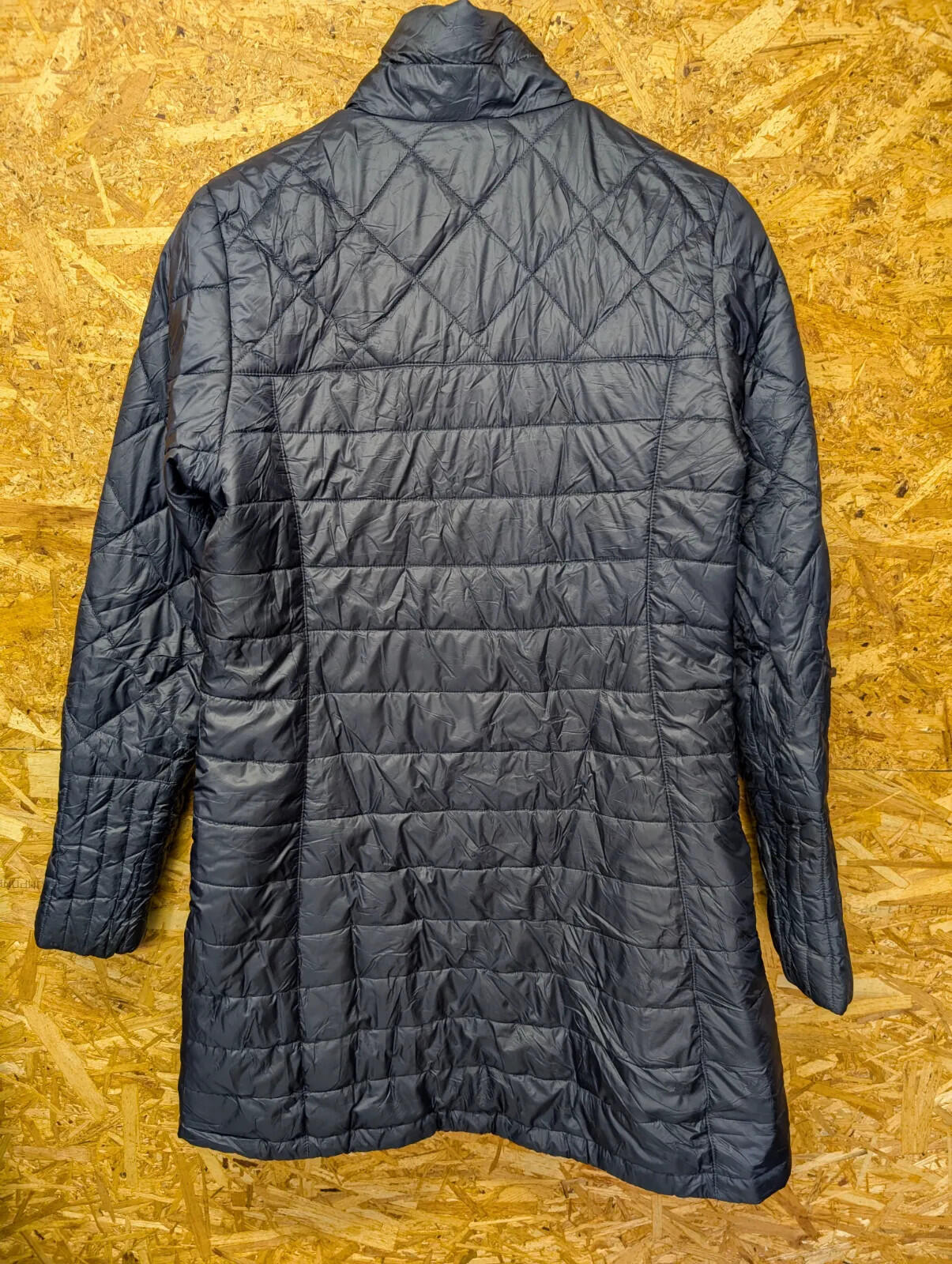 Patagonia Radalie Parka Coat Womens Medium Navy Blue Longline Puffer Padded Nano