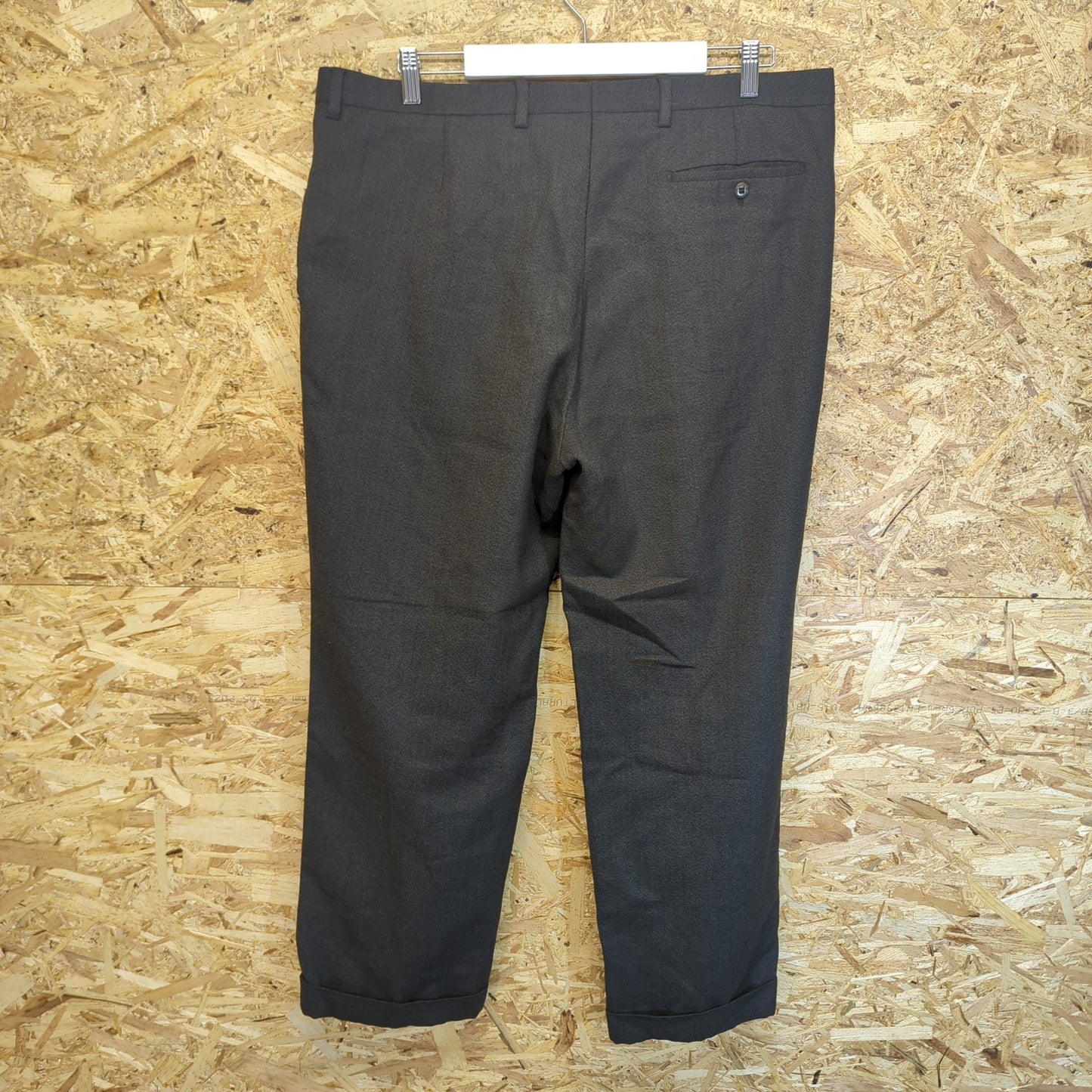 Burberry Galan Sevilla Trousers Grey Straight Leg Loose Fit Formal Pleat W38 L34