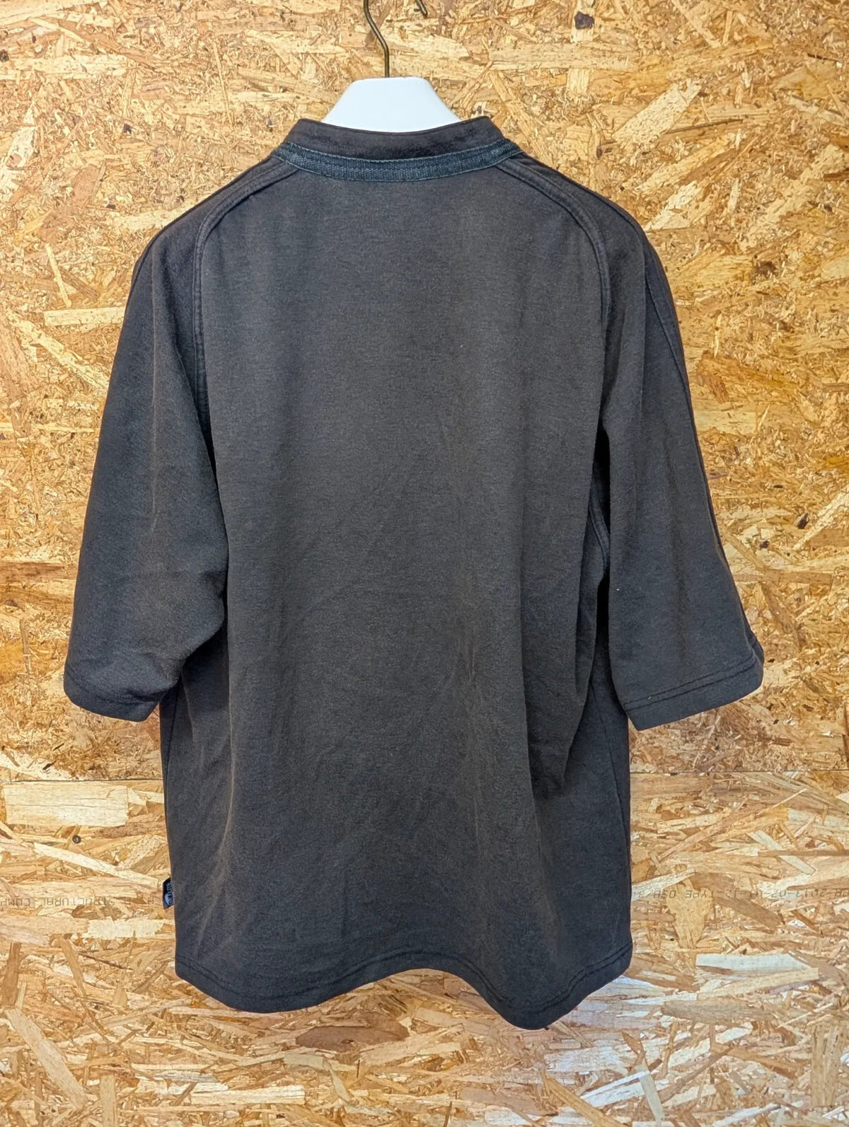 Vintage All Blacks Rugby Mens Large Short Sleeve Shirt Adidas