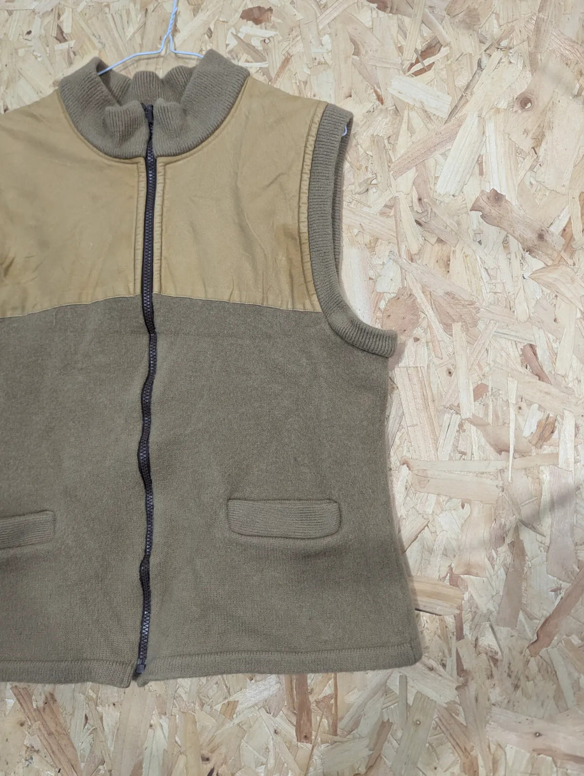 Filson 705 Vest Mens Large Beige Tan Wool Tin Cloth Cotton Full Zip USA Made