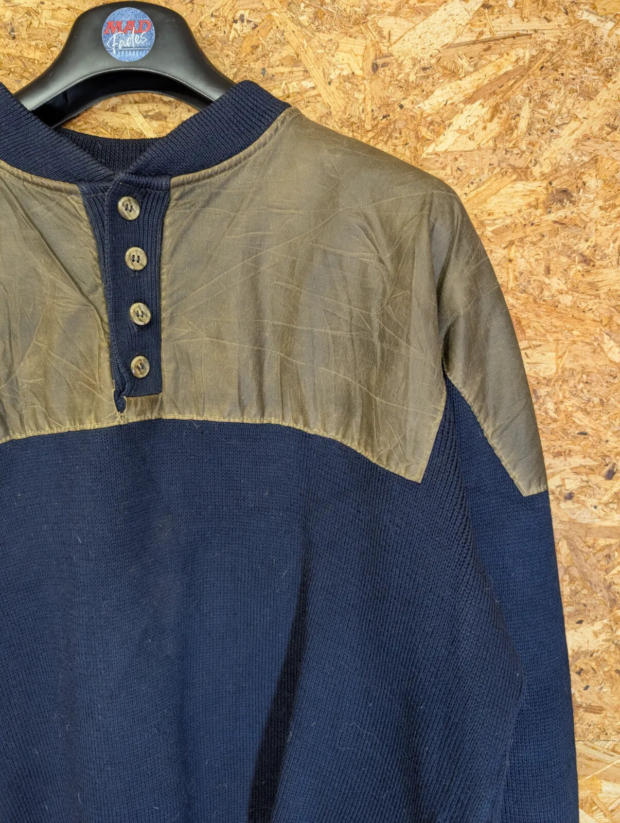 Filson Henley Guide Jumper 2XL Men Navy Blue Wool Tin Cloth Sweater 711 USA