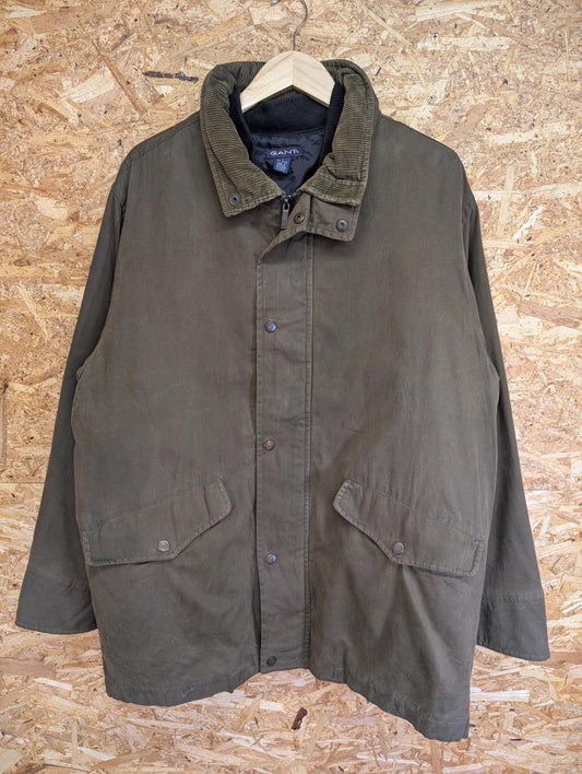 Gant Coat Medium Men Double Decker Vintage 90s USA Brown Removable Gilet Liner