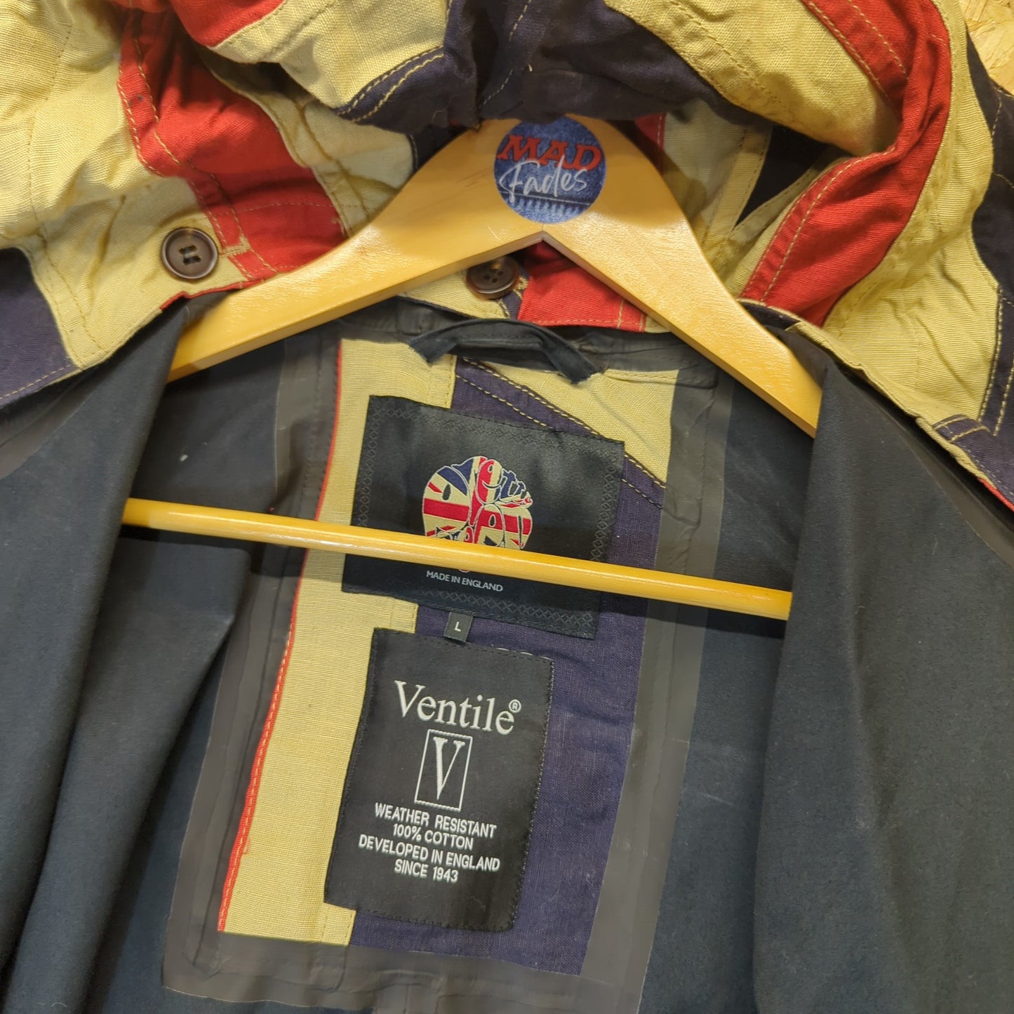 Pretty Green Ventile Waterproof Parka Jacket Rare Gallagher Union Jack Large