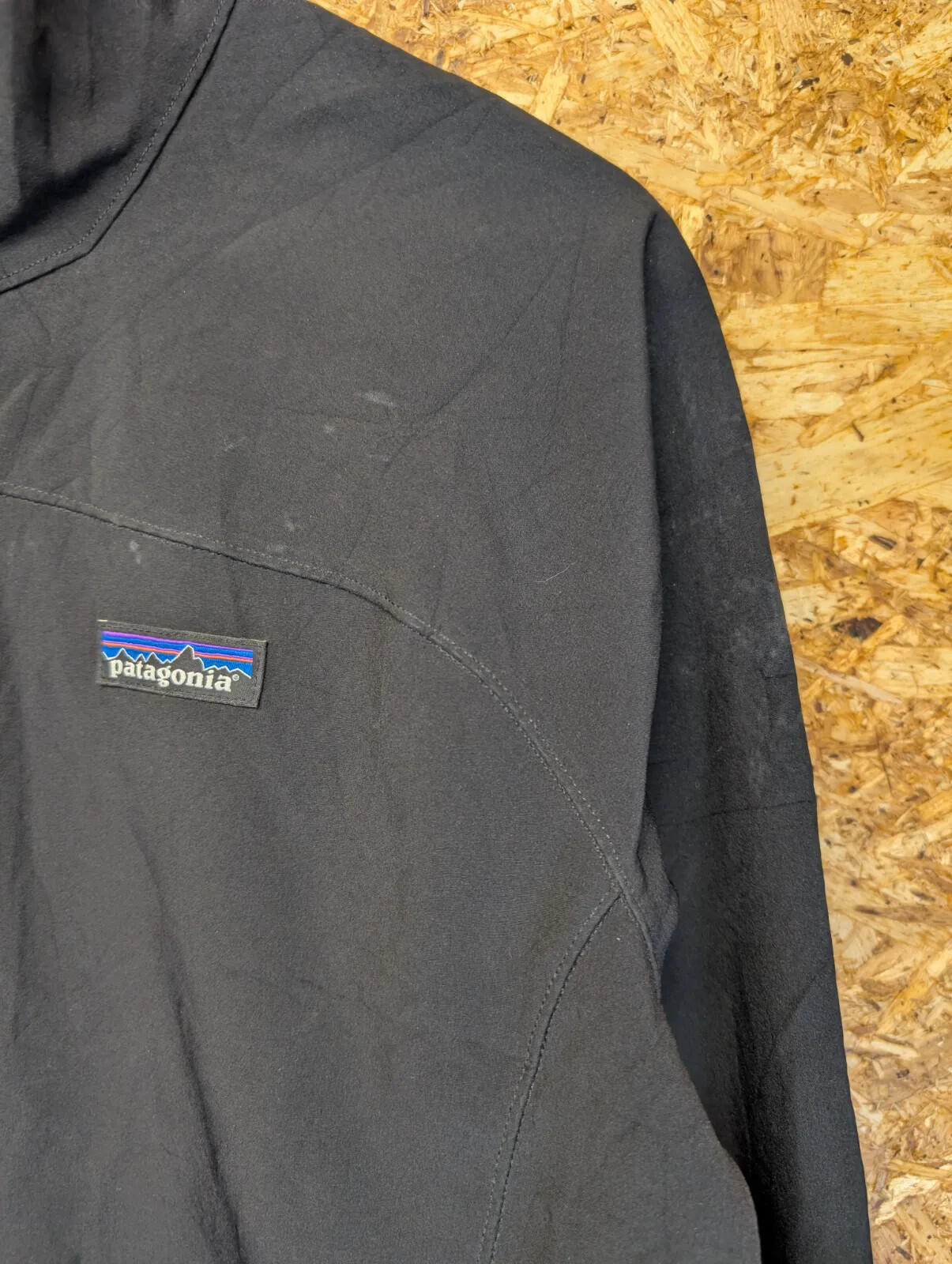Patagonia Adze Softshell Jacket Women Medium Black Full Zip Stretch Gym Training