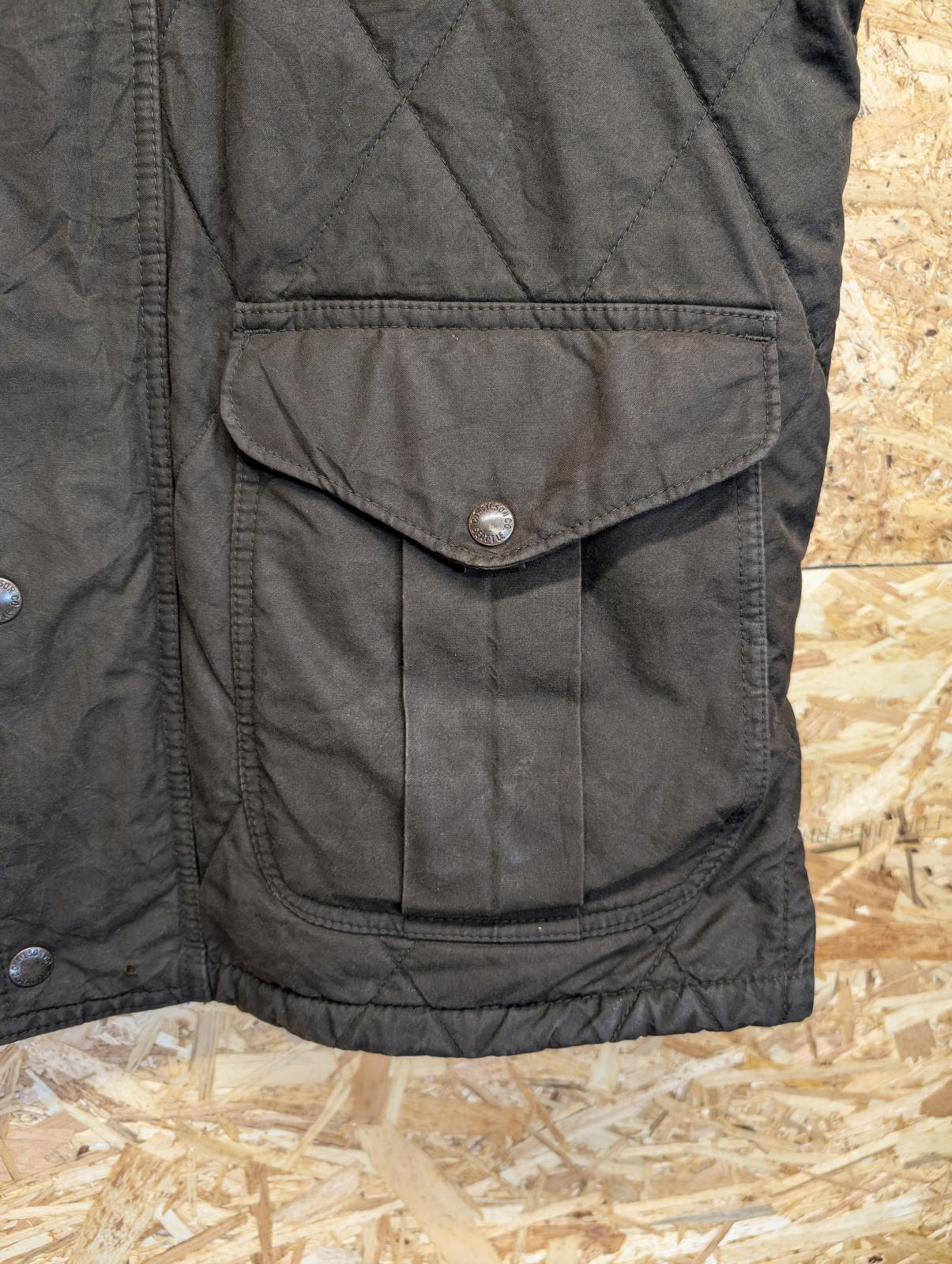 Filson Polson Vest Brown Size Medium Padded Quilted Oiled Gilet Body Warmer