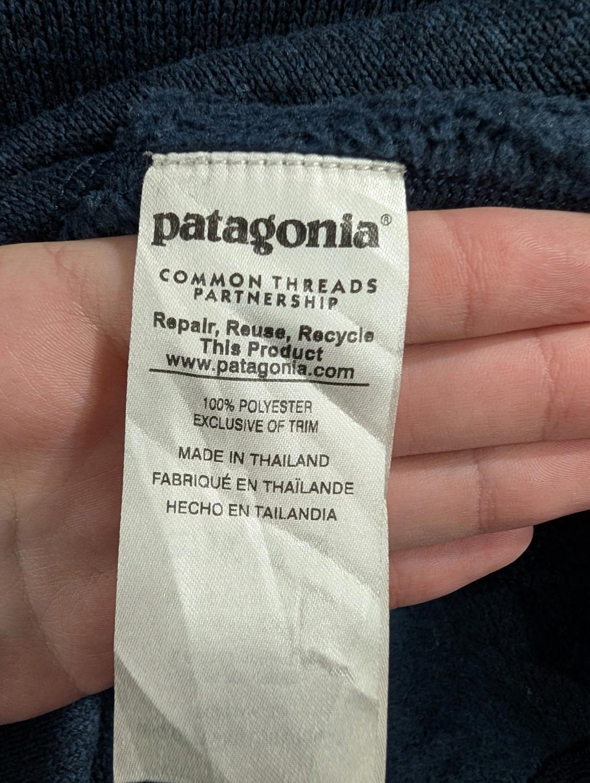 Patagonia Better Sweater Fleece XL Women 1/4 Zip Pullover Navy Blue Snap Hiking