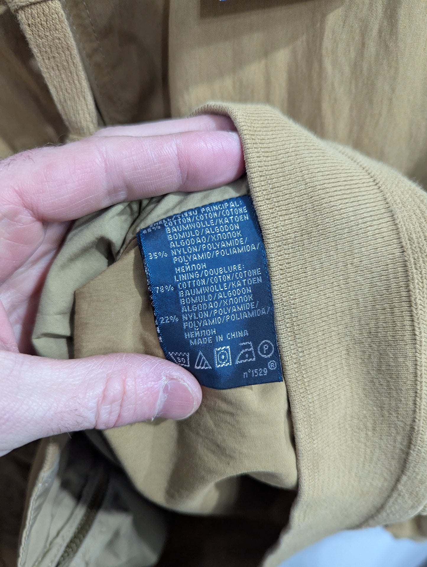 Ralph Lauren Polo Harrington Canvas Chore Jacket Workwear Beige Tan Mens XL