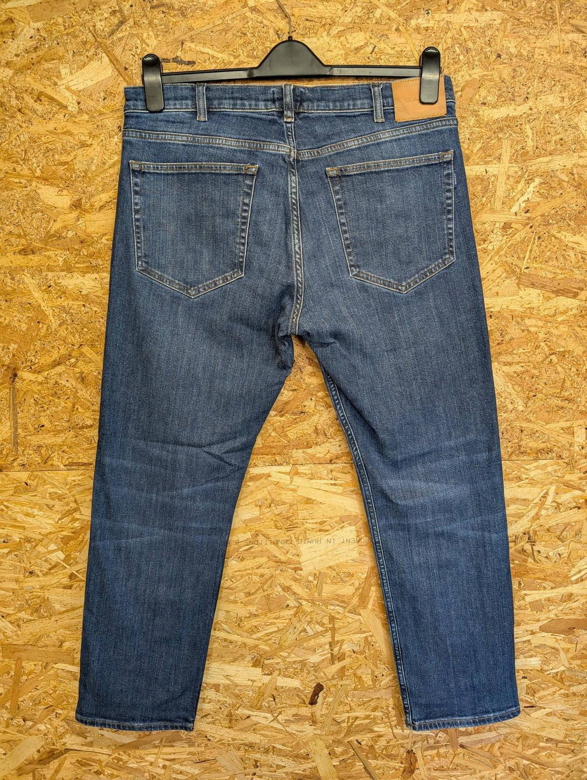 GANT Regular Fit Jeans W34 L30 Men Mid Blue Denim Stretch Zip Fly Regular Fit