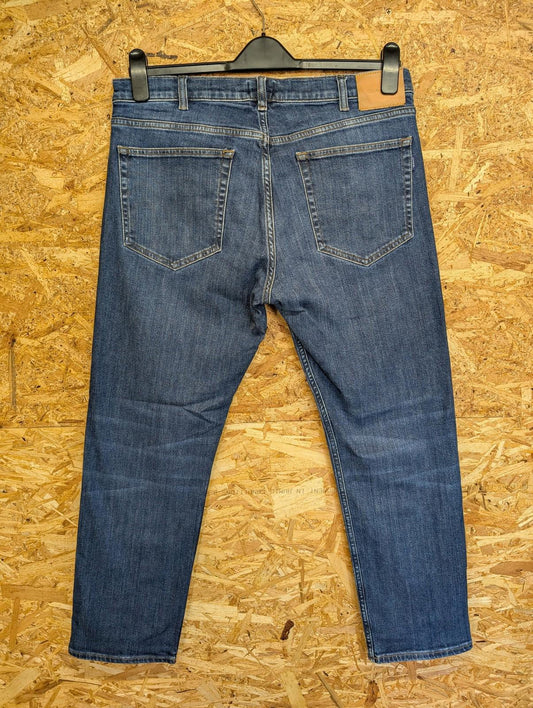 GANT Regular Fit Jeans W34 L30 Men Mid Blue Denim Stretch Zip Fly Regular Fit