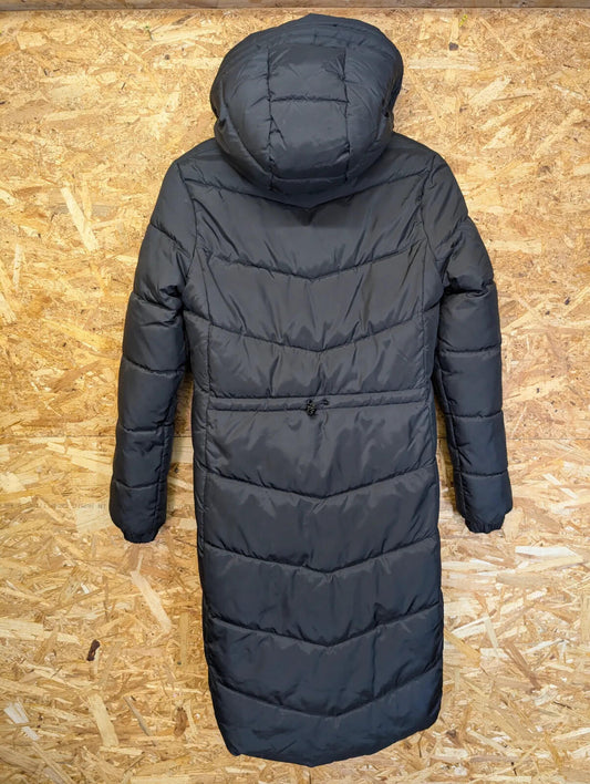 Barbour International Parka Womens UK 8 Longline Boston Quilt Puffer Coat Black