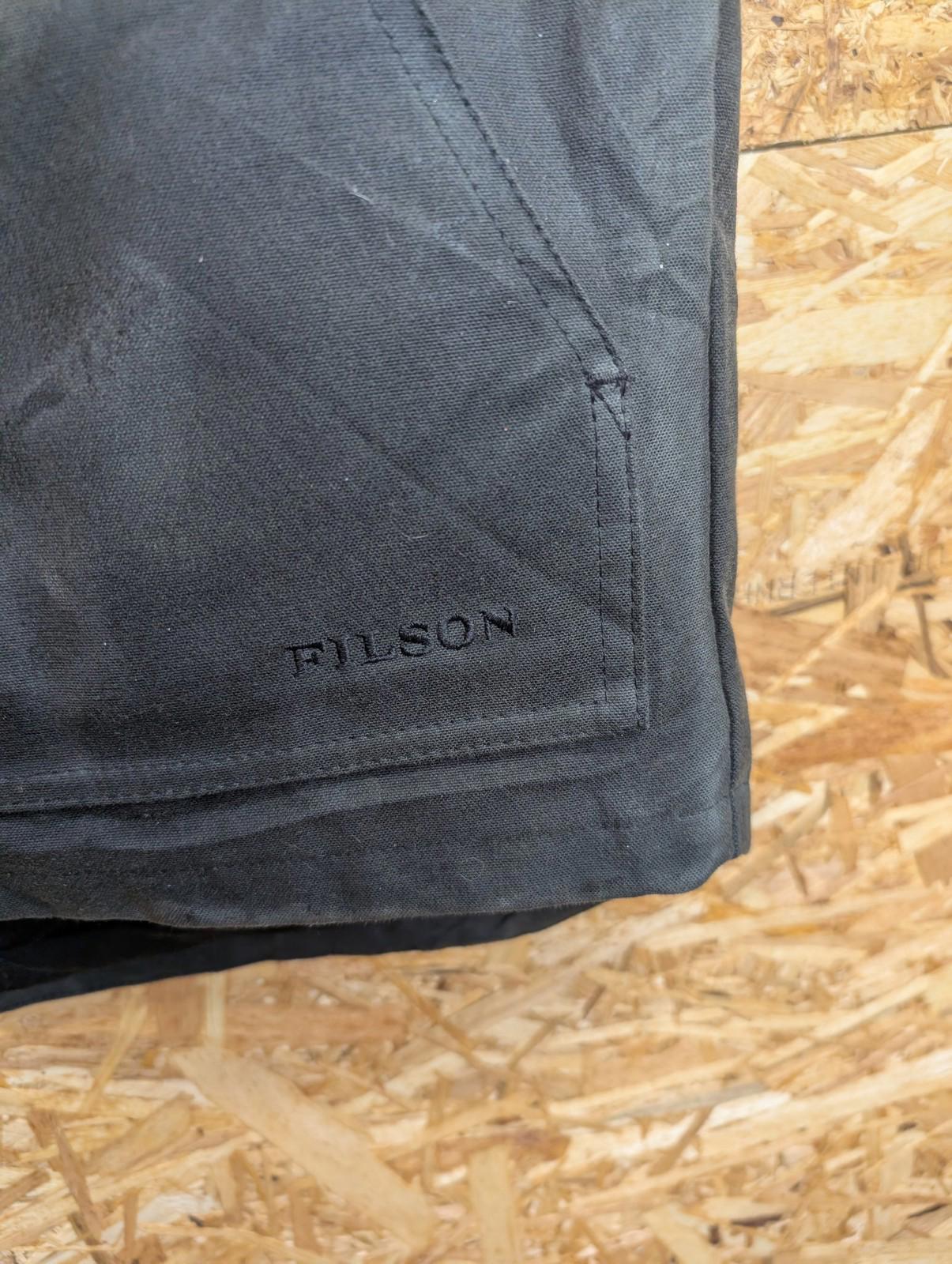 Filson Insulated Tin Cloth Work Vest Large Men Quilted Padded Workwear Black