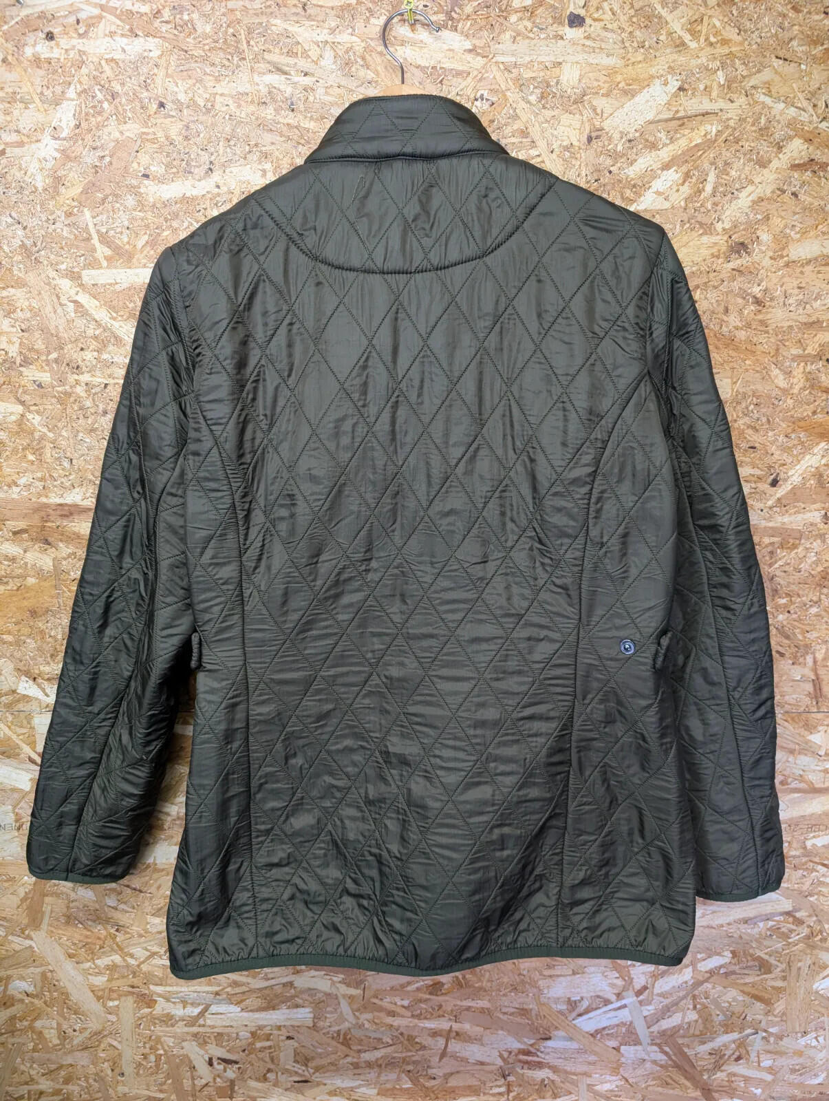 Barbour L1800 Utility Quilt Jacket Womens UK16 Olive Green Thermal Fleece Padded