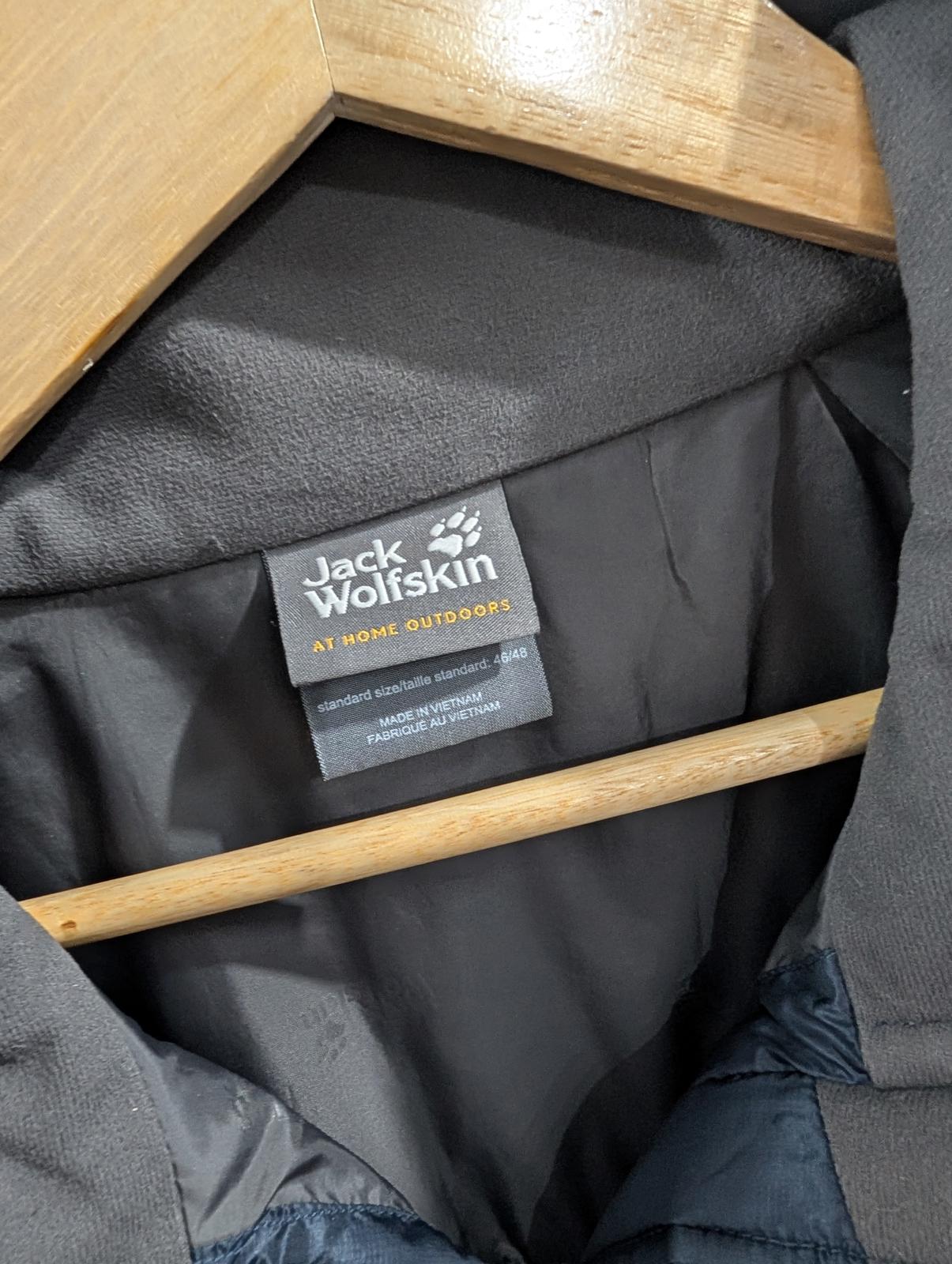 Jack Wolfskin Jacket Mens Size Medium Thermosphere Night Blue Grey Navy Full Zip