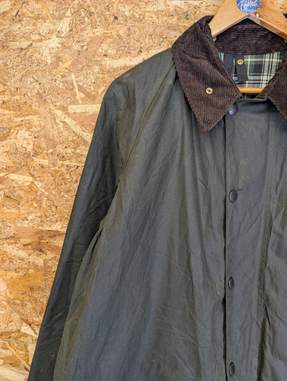 Vintage Barbour Gamefair Wax Jacket Large C42 107cm Olive Green A123 Cotton 80s