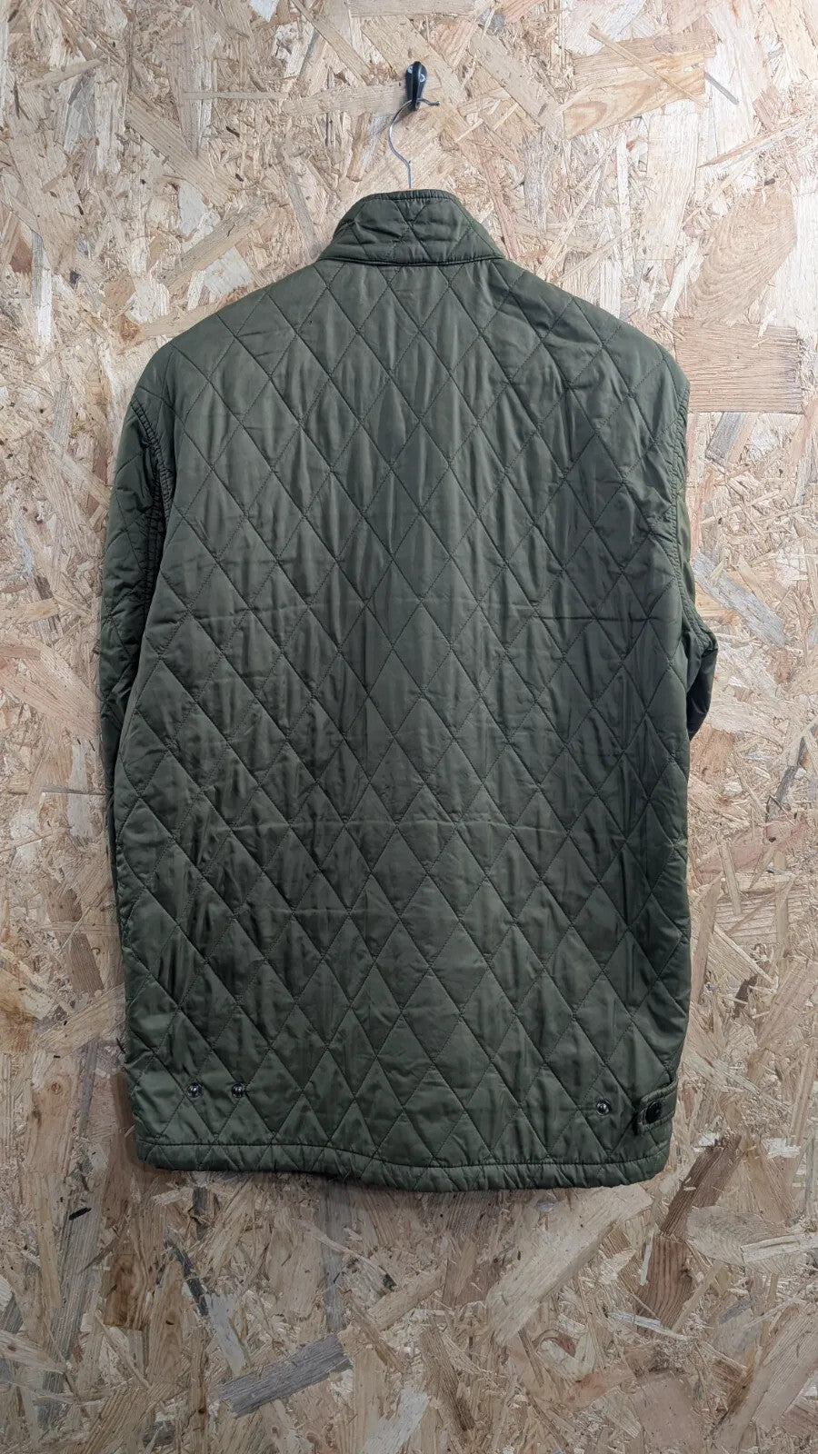 Barbour Quilted Jacket Mens Small Olive Green Diamond Padded Countryside Outdoor