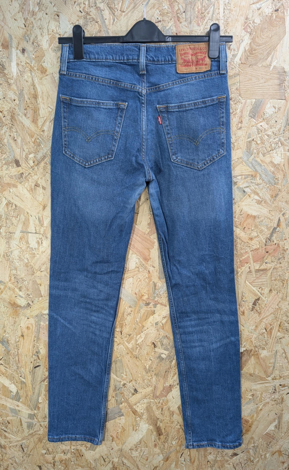 Levis 511 Slim Blue Jeans W30 L32 Men Straight Fit Red Tab Zip Fly Stretch Denim