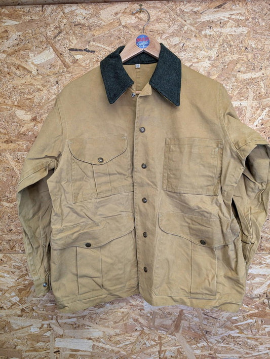 Filson Jacket Size Small 36 Men Style 64 Tin Cloth Made In USA Tan Duck Brown