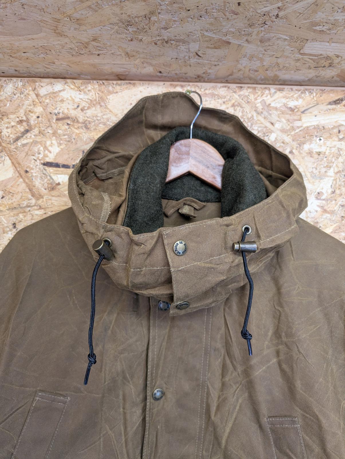 Filson Large Hooded Tin Cloth Field Jacket Style 641n Coat Made In Usa