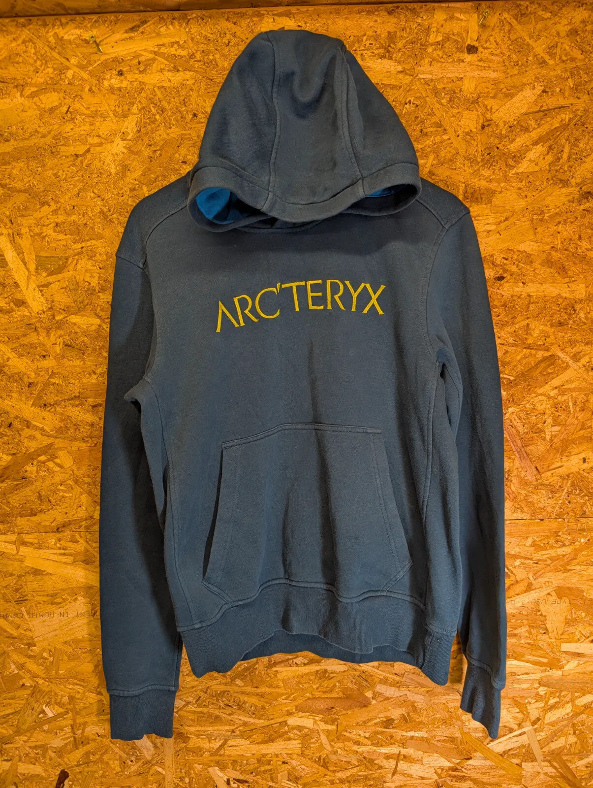 Arcteryx Pullover Hoodie Medium Teal Blue Cotton Long Sleeve Embroidered Logo
