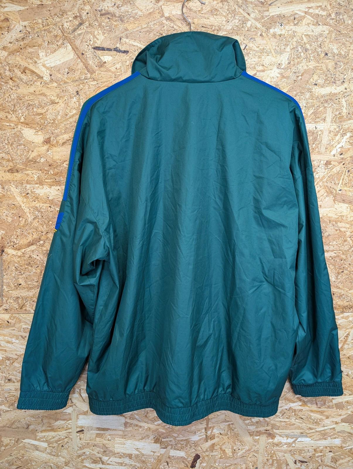 Adidas Originals Track Jacket Mens 3D Trefoil Large Retro Stripe Green Blue Red