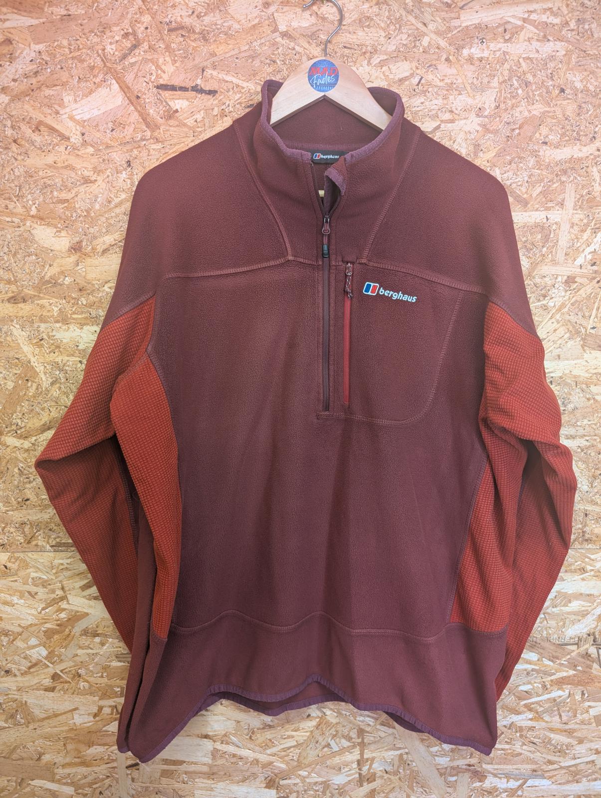 Berghaus Mens Size XL Base Layer Fleece Softshell  1/4 Zip
