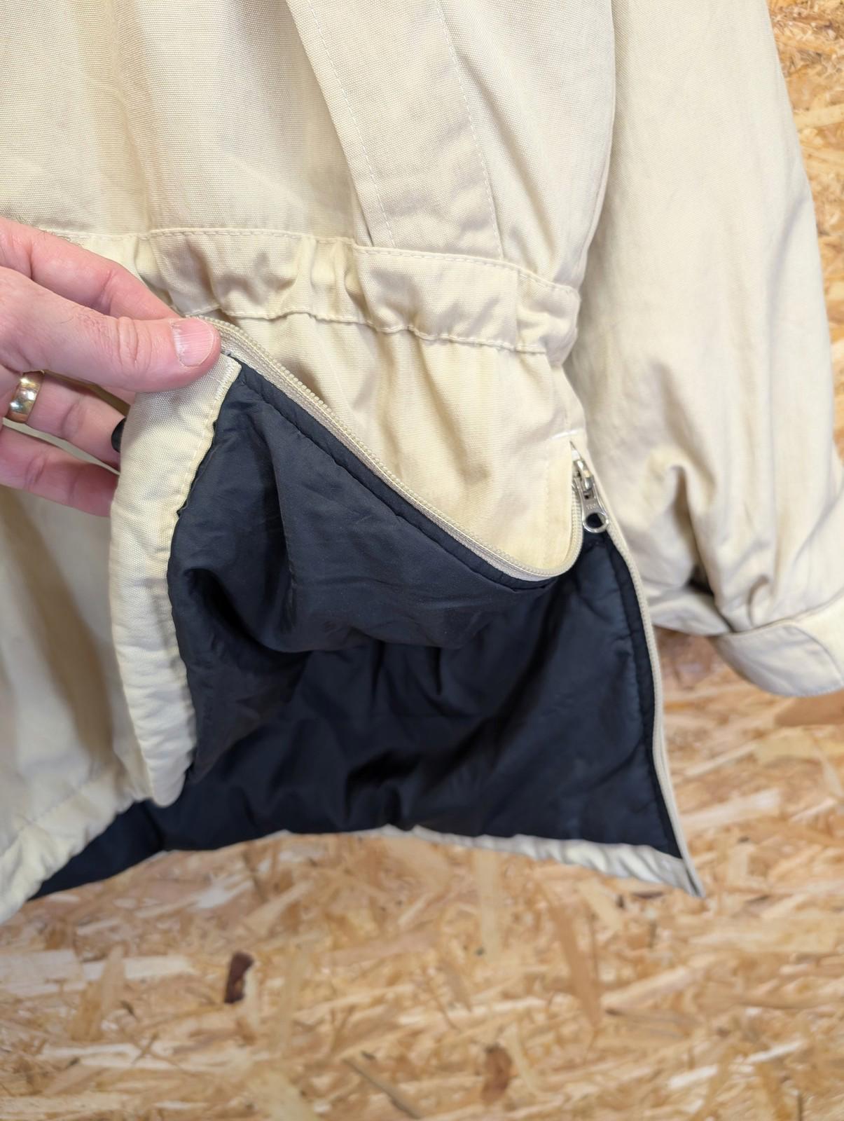 Napapijri Skiddo Smock Jacket Mens Medium Padded Anorak Beige Coat Vintage 90s