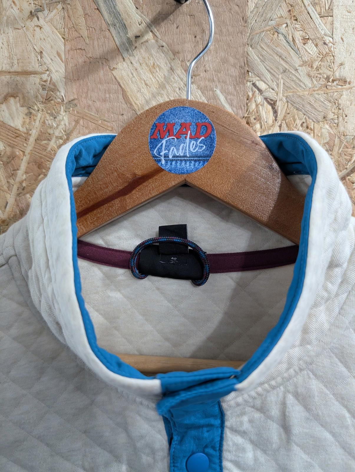 Patagonia Quilted Pullover Small Women Organic Cotton Crew Diamond Pattern Snap