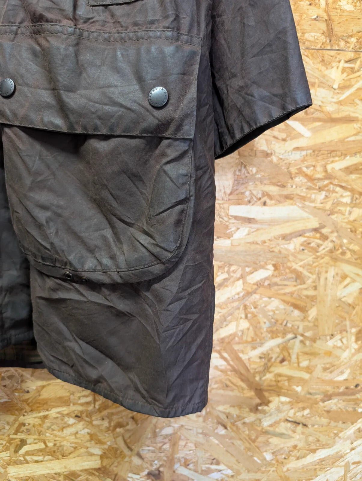 Vintage 1996 Barbour Gamefair Wax Jacket Mens Small C38 Rustic Brown A125 90s